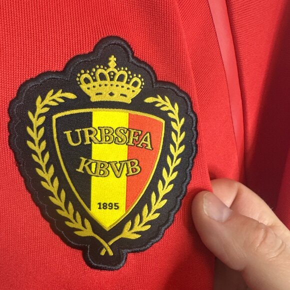 Adidas Belgium National Team Red Track Jacket L Euro Soccer CF8895 - Picture 2 of 10
